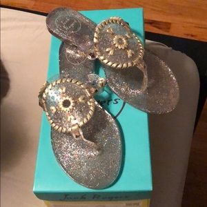 Jack Rogers glitter jelly sandals